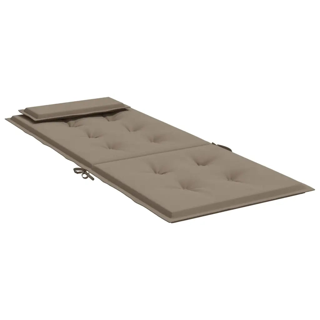 Cuscini per Sedia con Schienale Alto 4pz Tortora Tessuto Oxford 361899