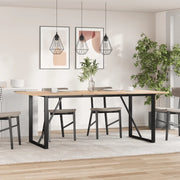 Telaio Gambe a O per Tavolo da Pranzo 160x80x73 cm in Acciaio