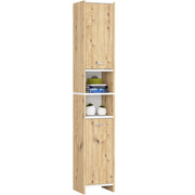 Colonna da bagno AKORD BETI Quercia Artisan, Bianca  2 ante 32x28x180 cm