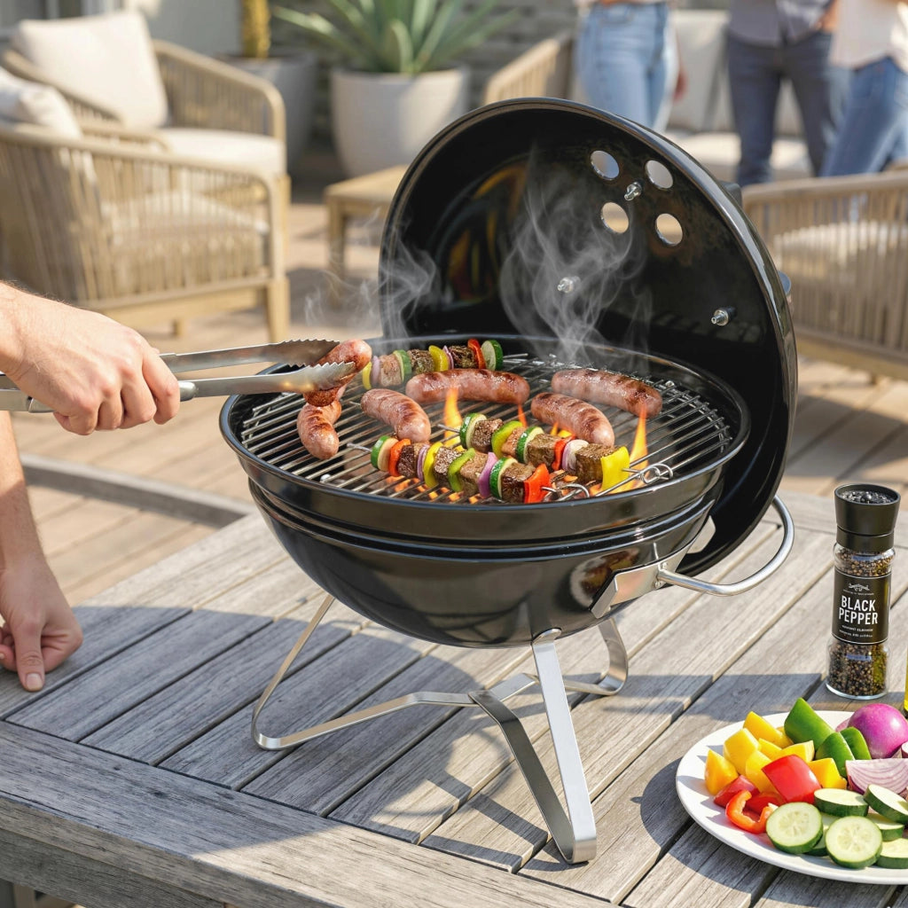 Barbecue a Carbone Portatile ¨C zephmum ¨C Nero ?41x44 cm