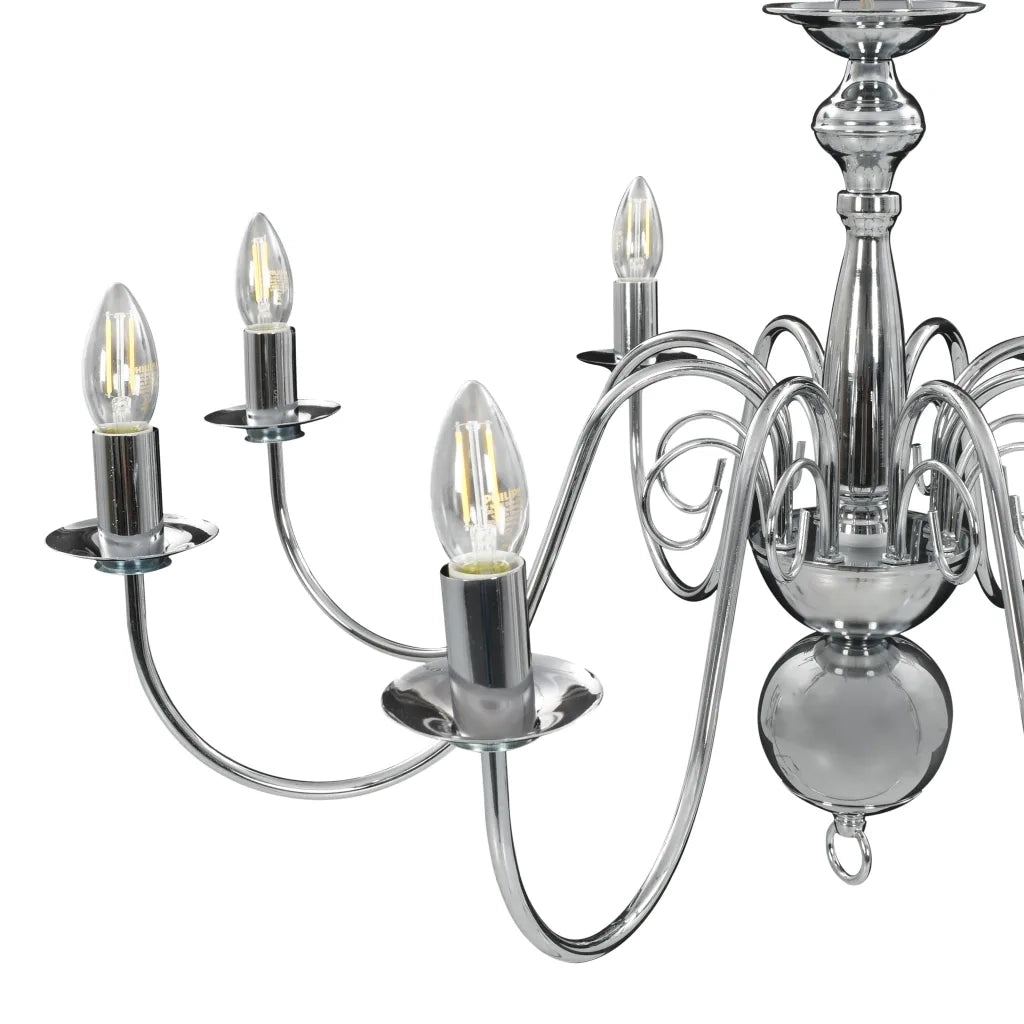 Lampadario Argento con 8 Lampadine E14 CFW5397304