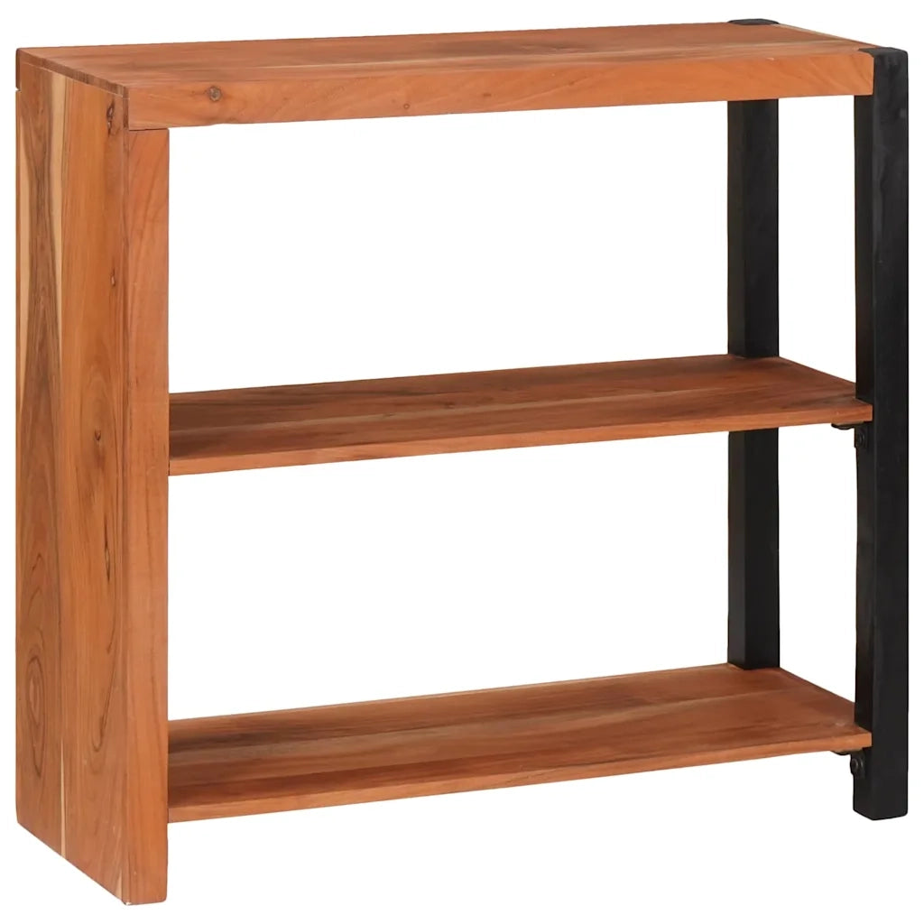 Libreria-Scaffale per Libri-Mobile di Stoccaggio Marrone 80 x 30 x 75 cm Legno di Acacia Massello