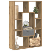 Libreria-Scaffale per Libri-Mobile di Stoccaggio Rovere Artigianale 63x20x90 cm in Truciolato
