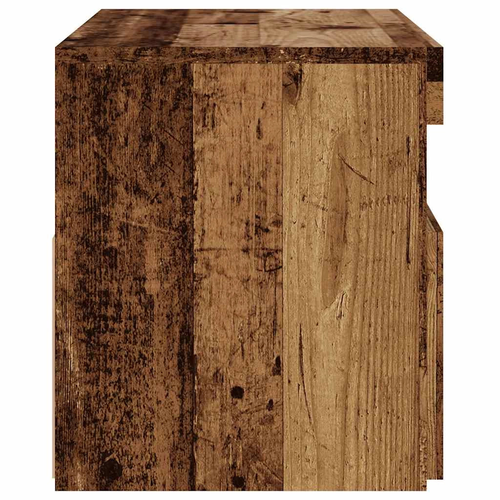 Mobile TV multimediale scaffale TV credenza mobile TV sala da pranzo soggiorno camera da letto con luci LED 2 pezzi legno vecchio legno ingegnerizzato marrone 02_0028887