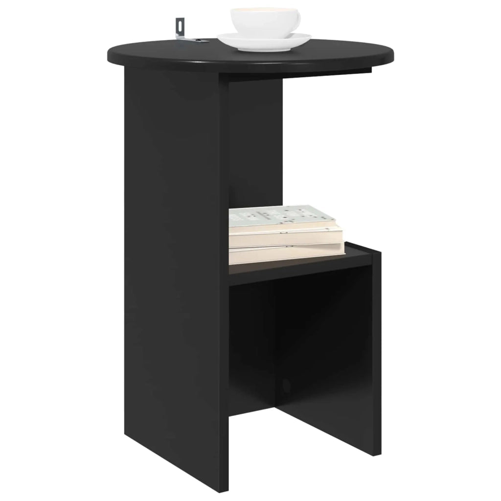 Tavolo laterale Rovere Nero Ø 39,5 x 55 cm Legno ingegnerizzato 8001038