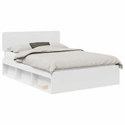 Letto matrimoniale | Letto per adulti | Struttura del letto Bianco 140 x 190 cm Pino massello