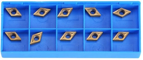 Pannelli di scambio 10 pezzi - Inserti in acciaio duro - Sostegno per tornio - Materiale duraturo - Conservazione sicura - Alta resistenza - Inserti taglienti