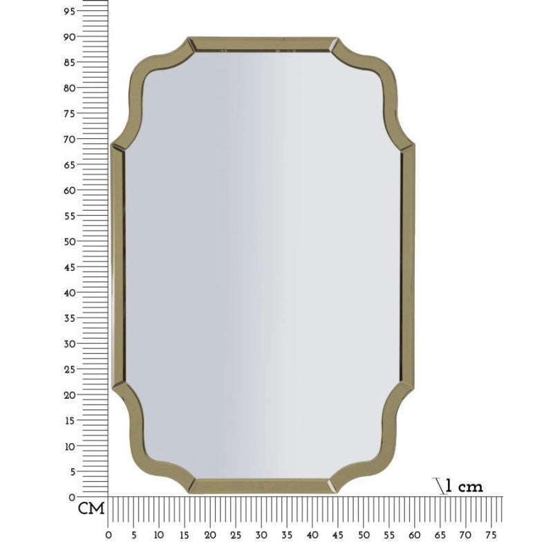 Specchio Da Muro Istanbul Oro cm 60x1x90 (misura Specchio cm 54x84,5)