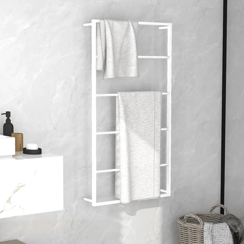 Portasciugamani Bianco 60x10x116 cm Acciaio 336121