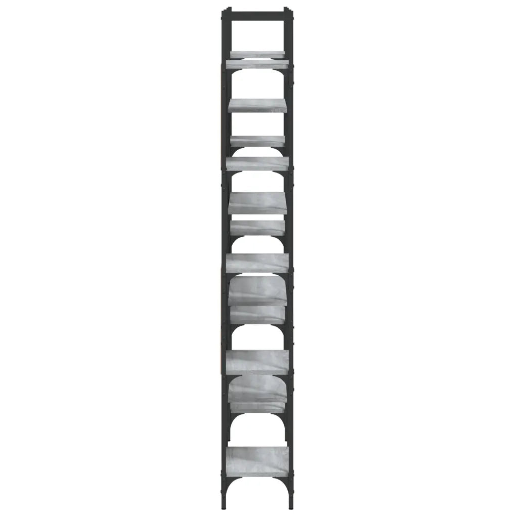 Libreria-Scaffale per Libri-Mobile di Stoccaggio Grigio Sonoma 155,5x24x166,5 cm in Legno Multistrato