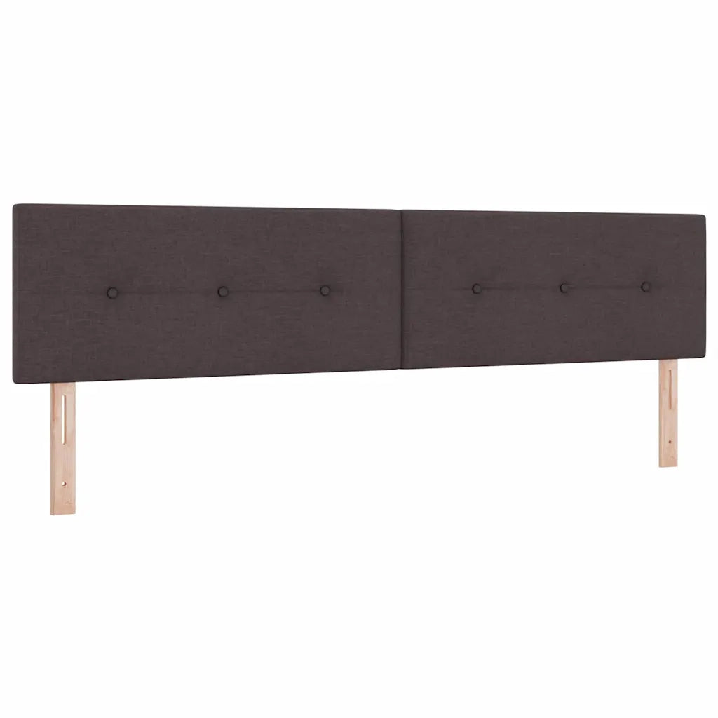 Letto a molle con cuscino Marrone Scuro 200 x 200 cm Tessuto 3338947