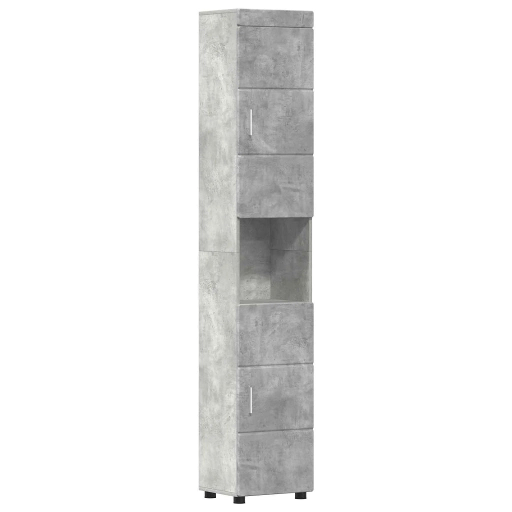 Set di Armadi da Bagno TULUM Grigio cemento 37 x 31,5 x 203 cm