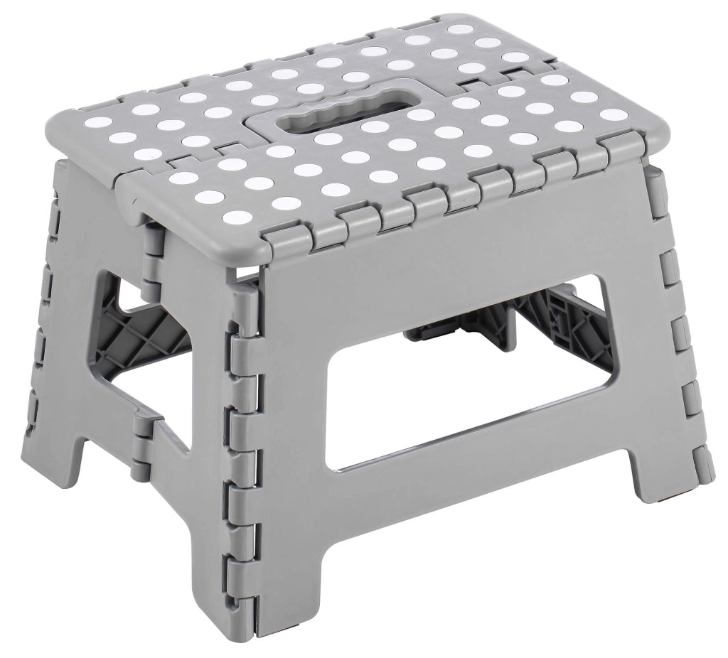 Sgabello Pieghevole 30x22x22 cm in Polipropilene Grigio