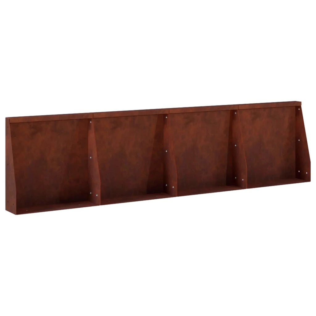 Muro di contenimento 4 pz 40 x 12 x 50 cm Acciaio Corten 3449071