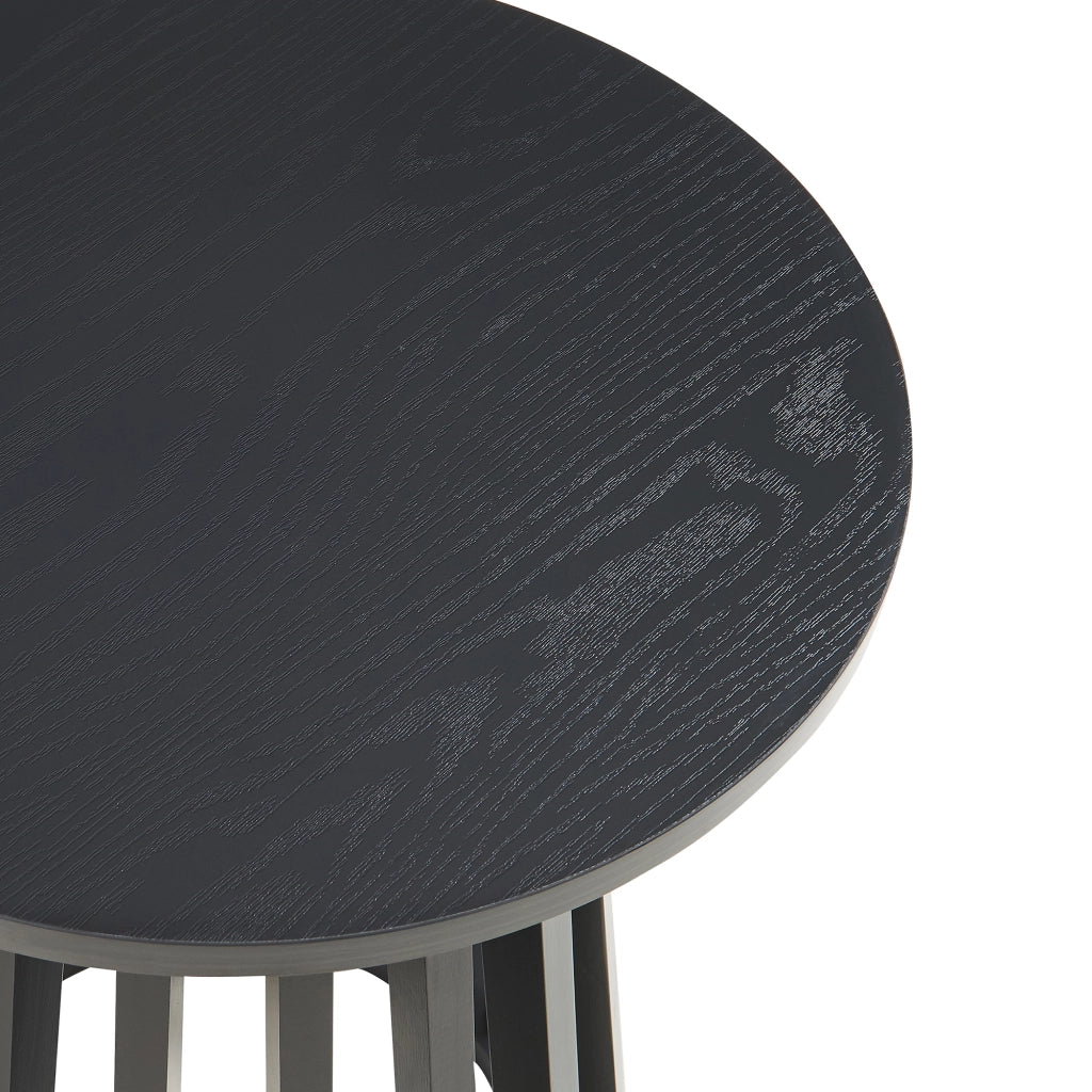 Tavolino Rotondo Laterale Buzzard Ø40 x 48 cm - Nero [en.casa]