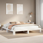 Letto senza Materasso-Struttura Letto Bianco 180x200 cm Legno Massello di Pino 691553