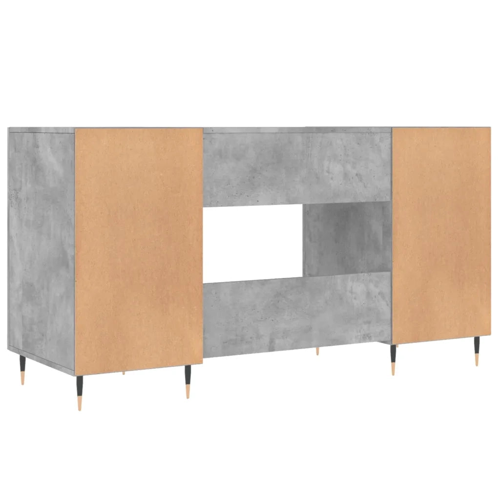 vidaXL Scrivania Grigio Cemento 140x50x75 cm in Legno Multistrato