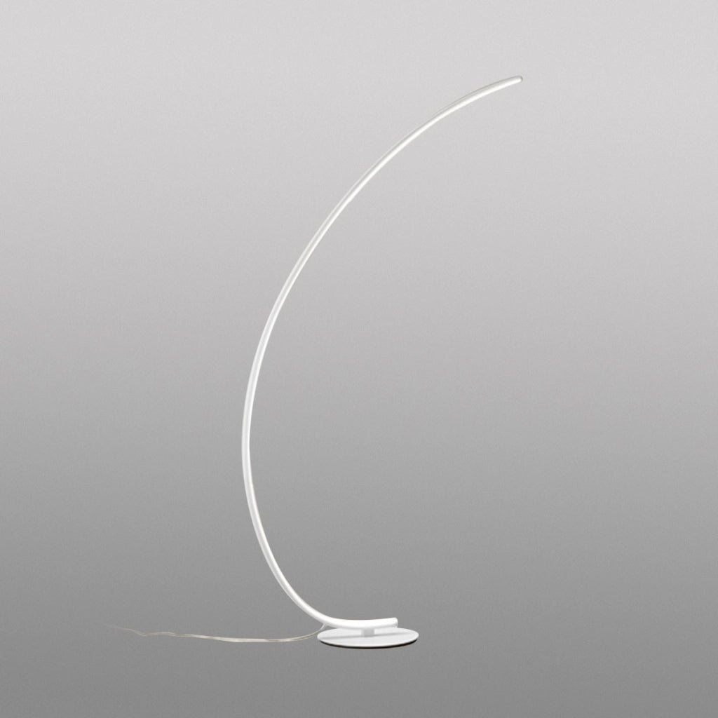 Lampada da terra IOLE P/T - Struttura in alluminio bianco, LED 30W 1450lm 3000K, Dimmerabile Push integrato - Design Minimalista Gealuce