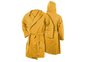Accappatoio Con Cappuccio In Microfibra Taglia Adulto Unisex In Tinta Unita - L - Giallo