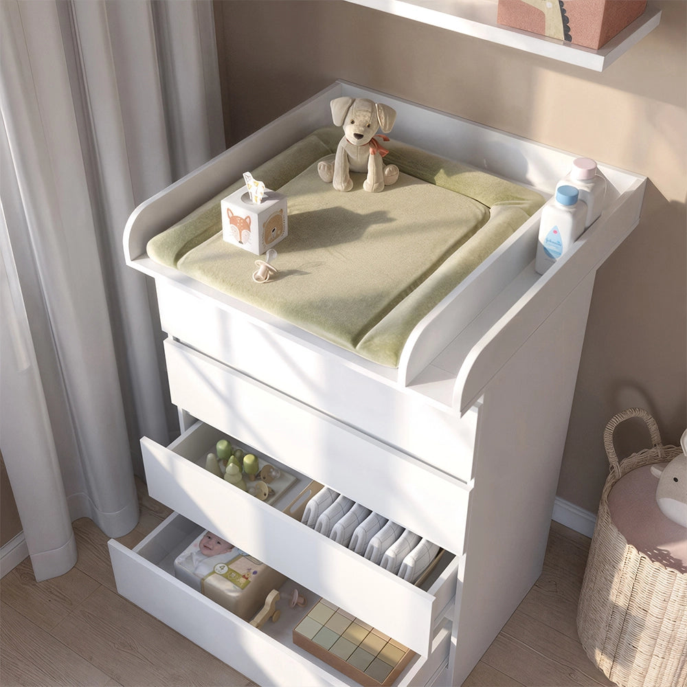 Fasciatoio da mobile Emmi Bianco 80 x 111.6 cm con 4 cassetti Vitalispa