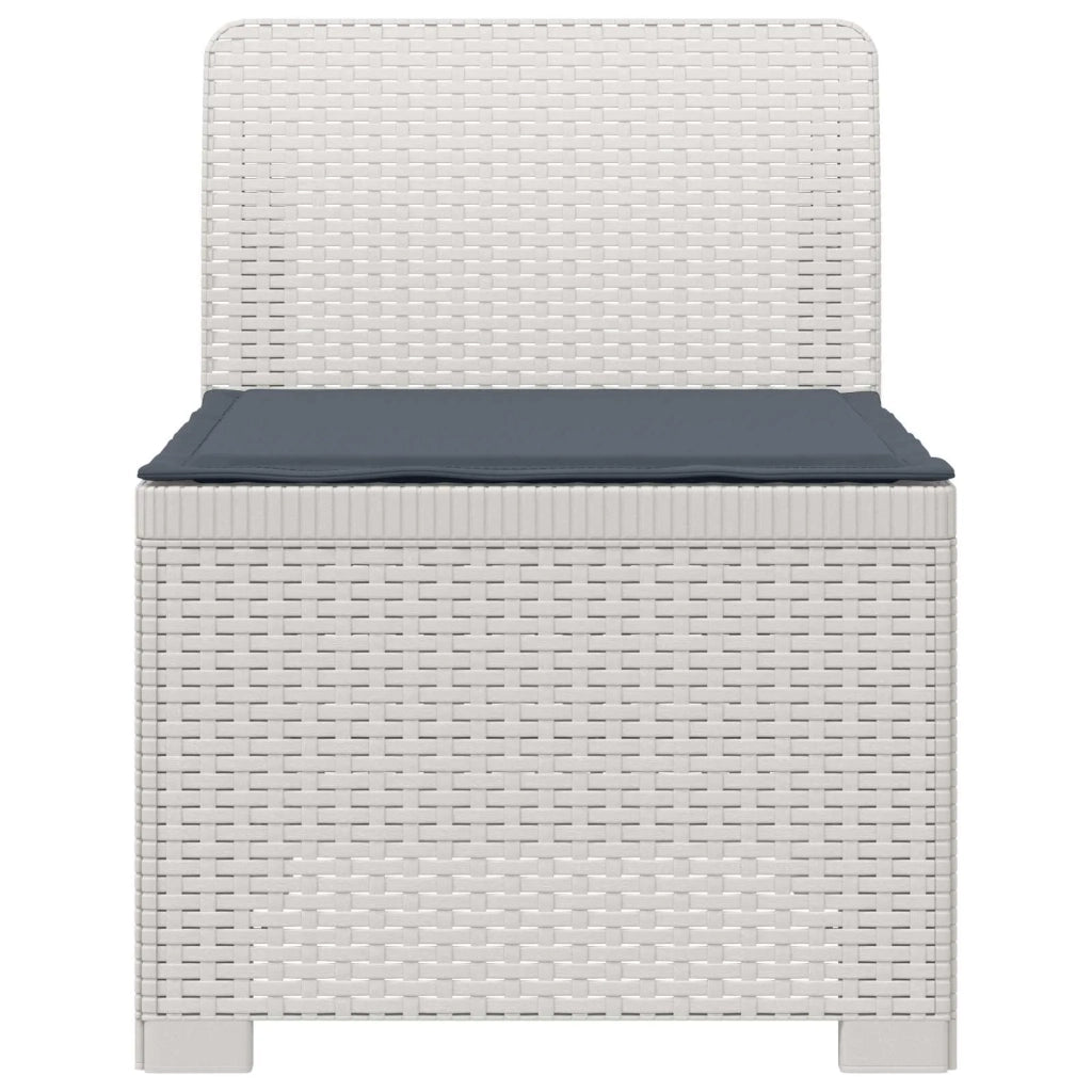 Divano da esterno-Divano da Giardino a 1 Posto con Cuscino Aspetto Rattan PP 381257