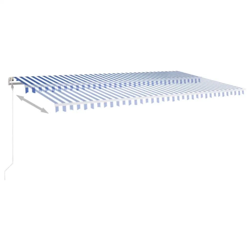 Tenda da Sole Retrattile Automatica 600x350 cm Blu e Bianca 3069046