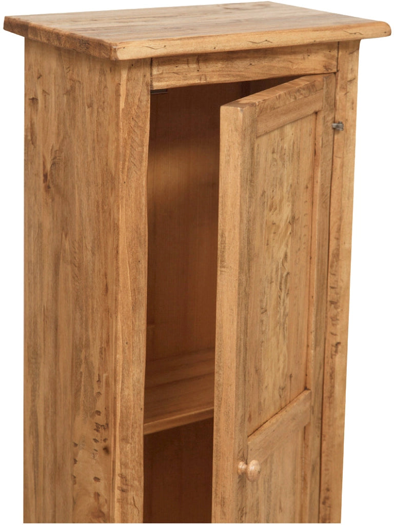 Biscottini Stipetto Country in legno massello di tiglio finitura naturale L40xPR25xH98 cm. Made in Italy