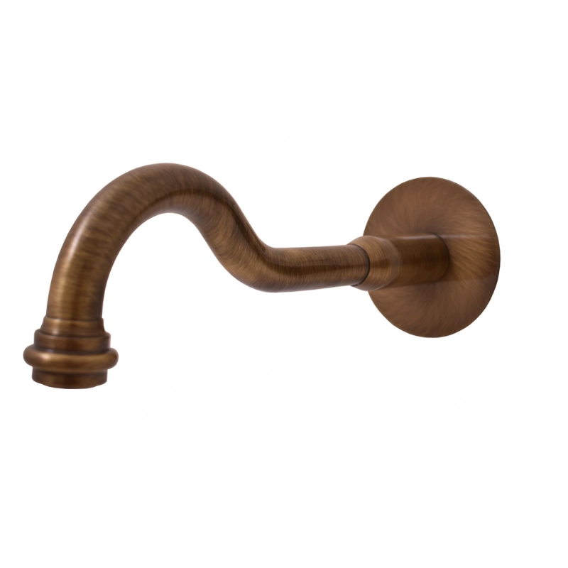 MORAVA Miscelatore lavabo a parete a 3 fori retrò in ottone bronzo