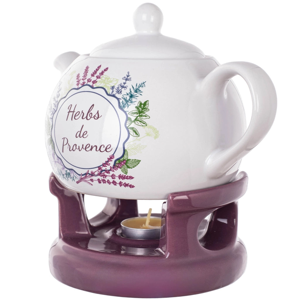 Teiera KADAX con scaldavivande, 1 litro, in ceramica, ideale come regalo.