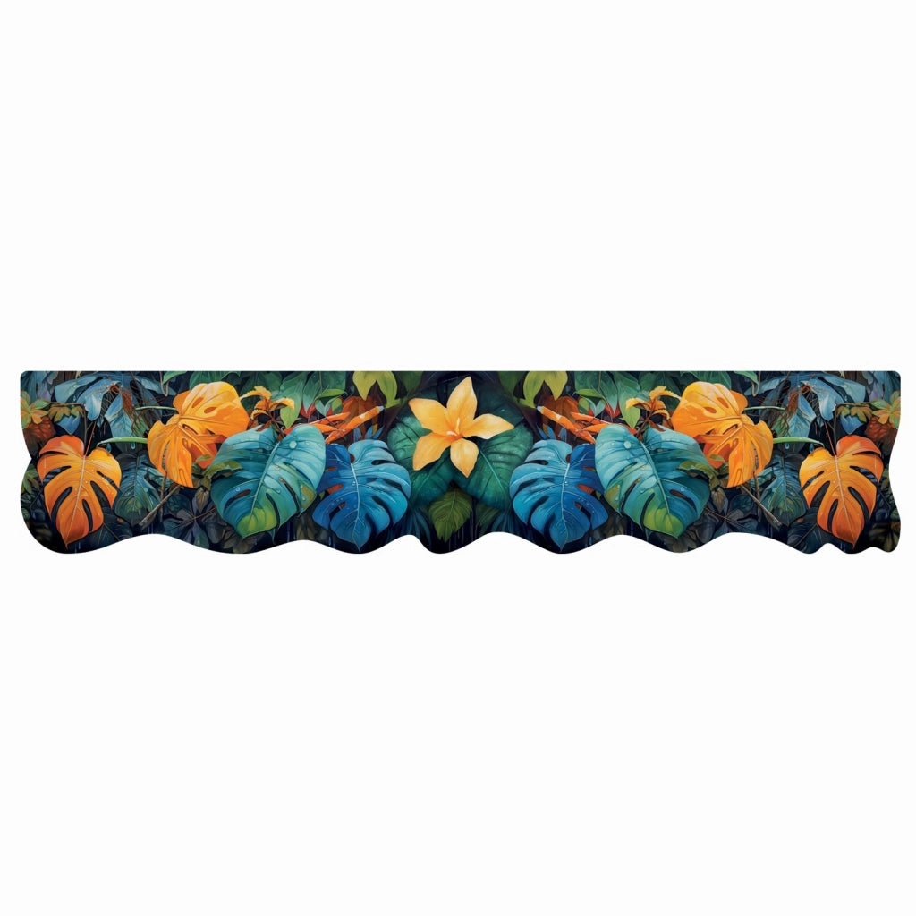 Tappeto Cucina Pvc Stampa Digitale HD Foglie Palme Moderno Sagomato Lavabile Antimacchia 50x240 cm