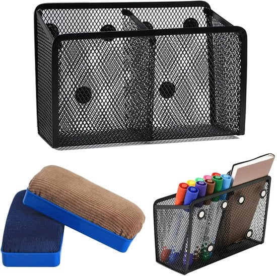 Set di 3 Ospedalieri Magnetici, Ospedaliero per Whiteboard con Spugna, Ospedaliero Magnetico, Contenitore di Stoccaggio Magnetico per Frigorifero Ospedaliero per Whiteboard