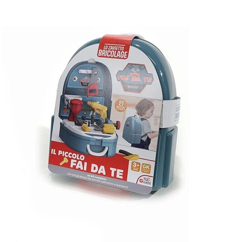 Trade Shop - Attrezzi Bricolage Con Zaino Giocattolo Per Bambini Il Piccolo Fai Da Te Gioco -