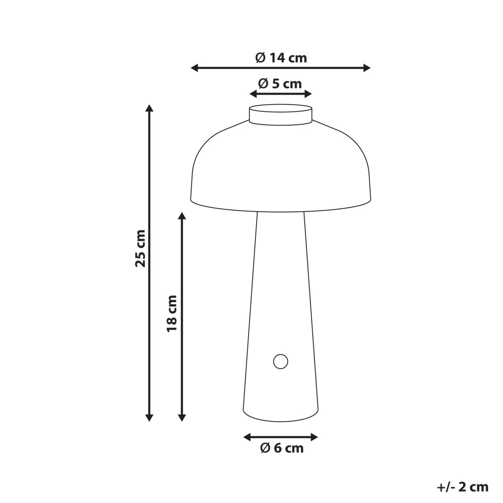 Lampada da tavolo in ferro con luce LED wireless fungo grigio stile moderno