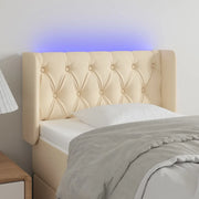 Testiera a LED-Testata con LED Crema 83x16x78/88 cm in Tessuto 114849