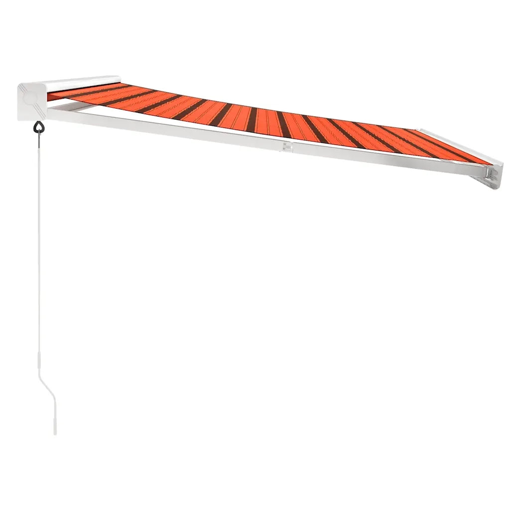 Tenda Retrattile Arancione Marrone 3,5x2,5m Tessuto e Alluminio 3154542