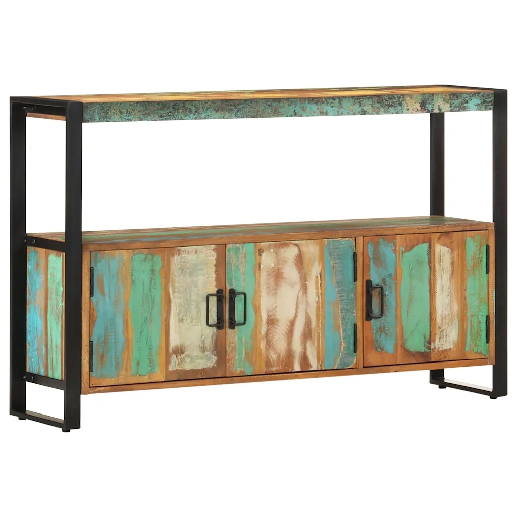 Credenza 120x30x75 cm in Legno Massello di Recupero  cod mxl 7119
