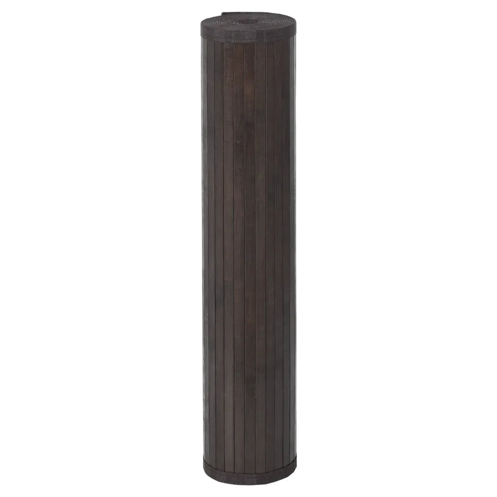 Tappeto Rettangolare Marrone Scuro 100x400 cm in BambÃ¹