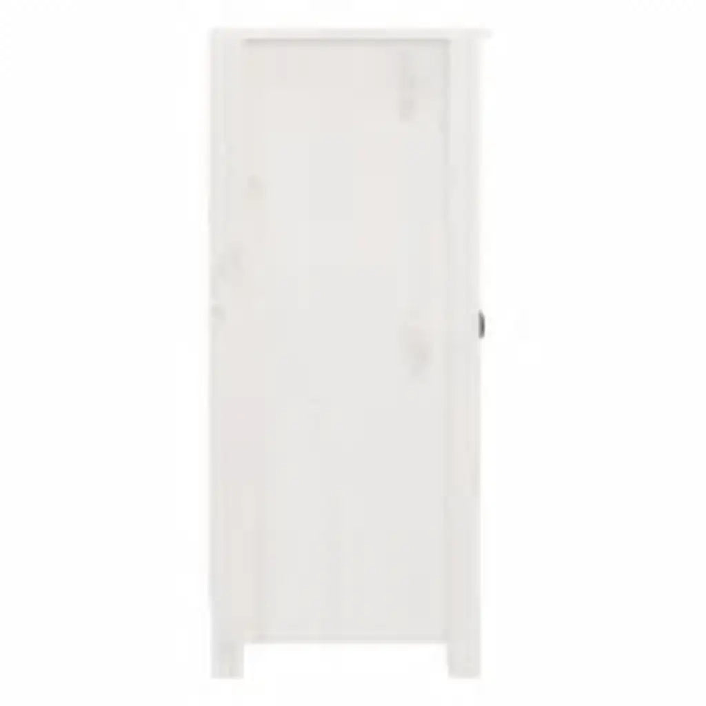 Credenza Bianca 39x35x80 cm in Legno Massello di Pino 813726