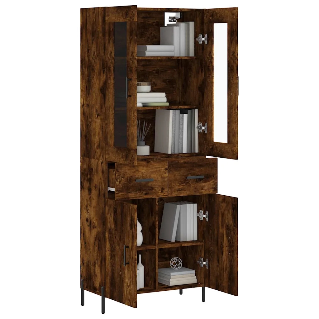 Credenza Rovere Fumo  69,5x34x180 cm in Legno Multistrato 3198542