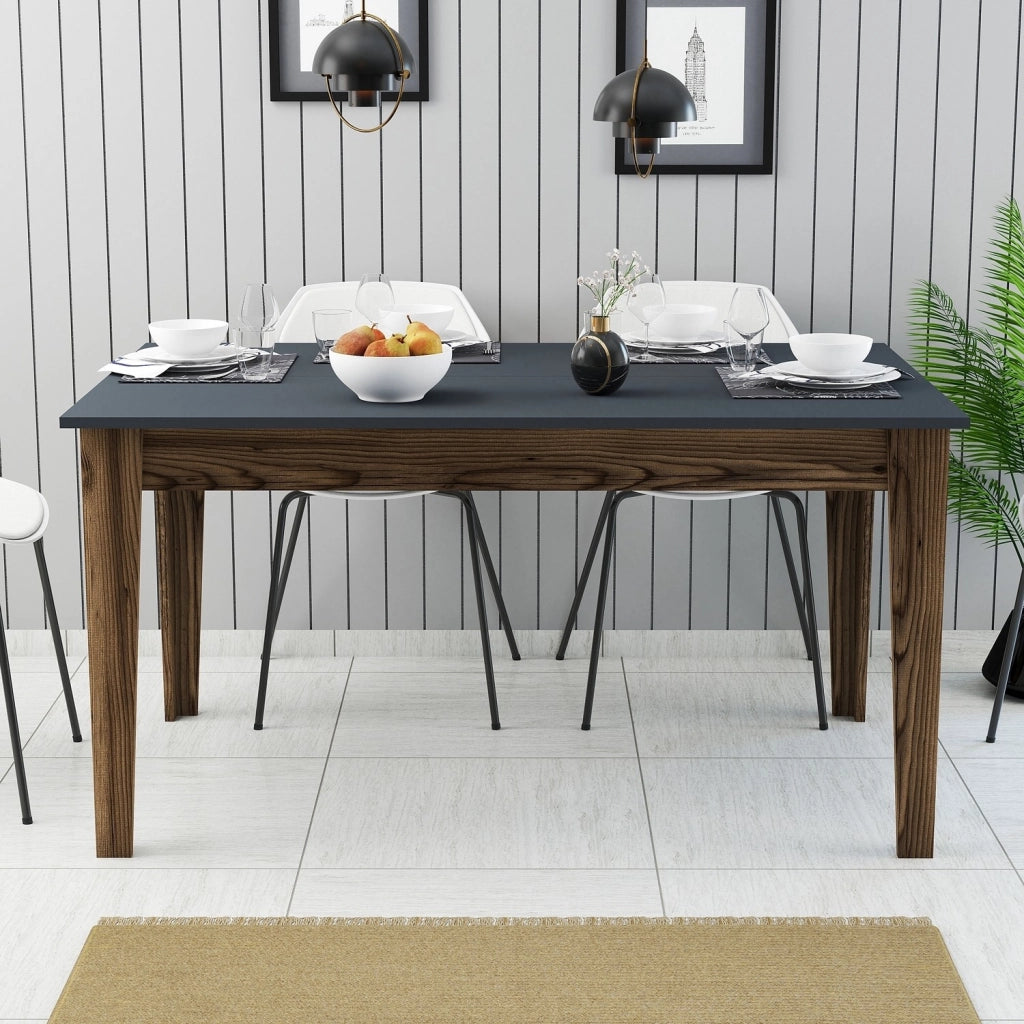 Viverone, Tavolo Fisso 6 Posti, 145x88x75h cm Marrone Noce
