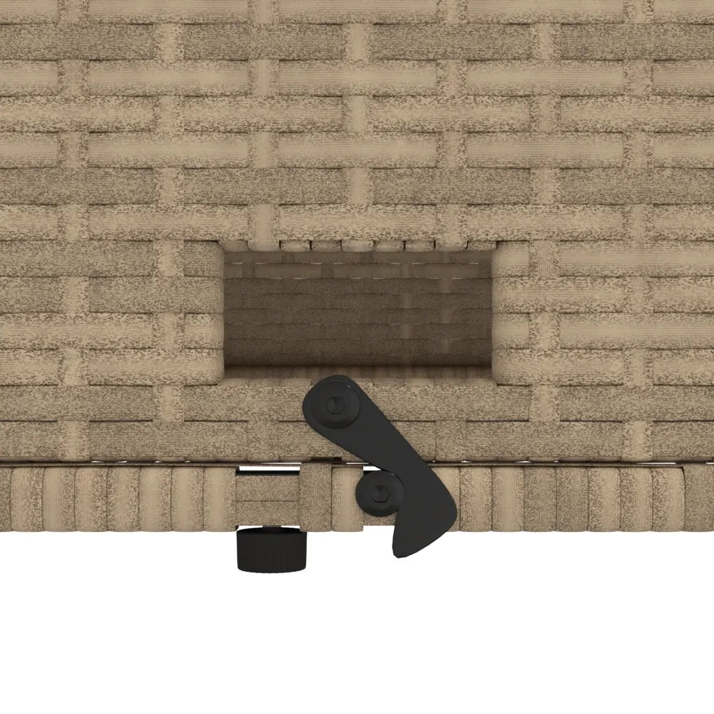 Divano da Giardino con Cuscini a 2 Posti Beige in Polyrattan