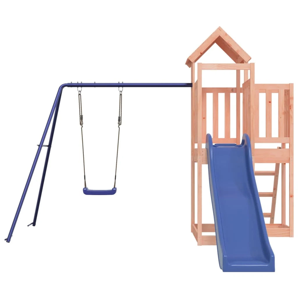 Altalena parco giochi da esterno scivolo altalena robusta giochi da giardino 286 x 378 x 214 cm legno massello di abete Douglas 02_0004718