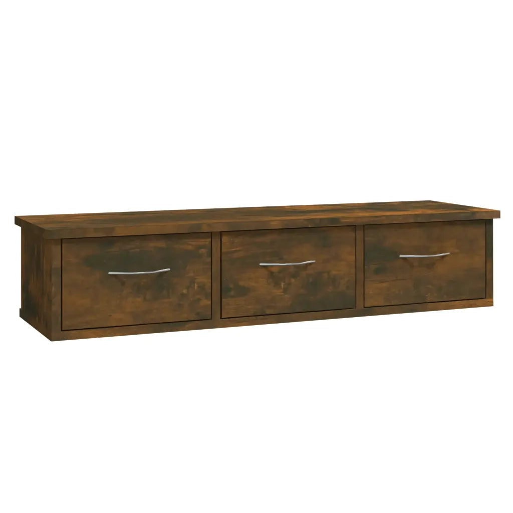 Mobile a Parete Rovere Fumo 88x26x18,5 cm in Legno Multistrato 815081