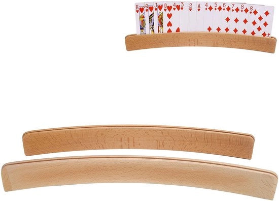 Porta carte da gioco curva - 2 pezzi - Disegno ergonomico - Supporto per carte da gioco per bambini - 33,5 x 3,5 cm