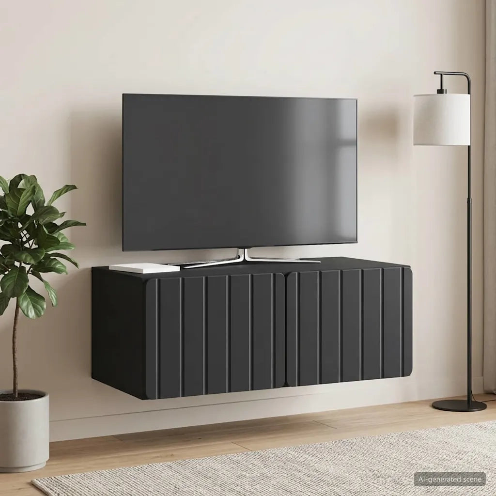 Mobile Porta TV da Muro Nero 78,5 x 41 x 30 cm 898346
