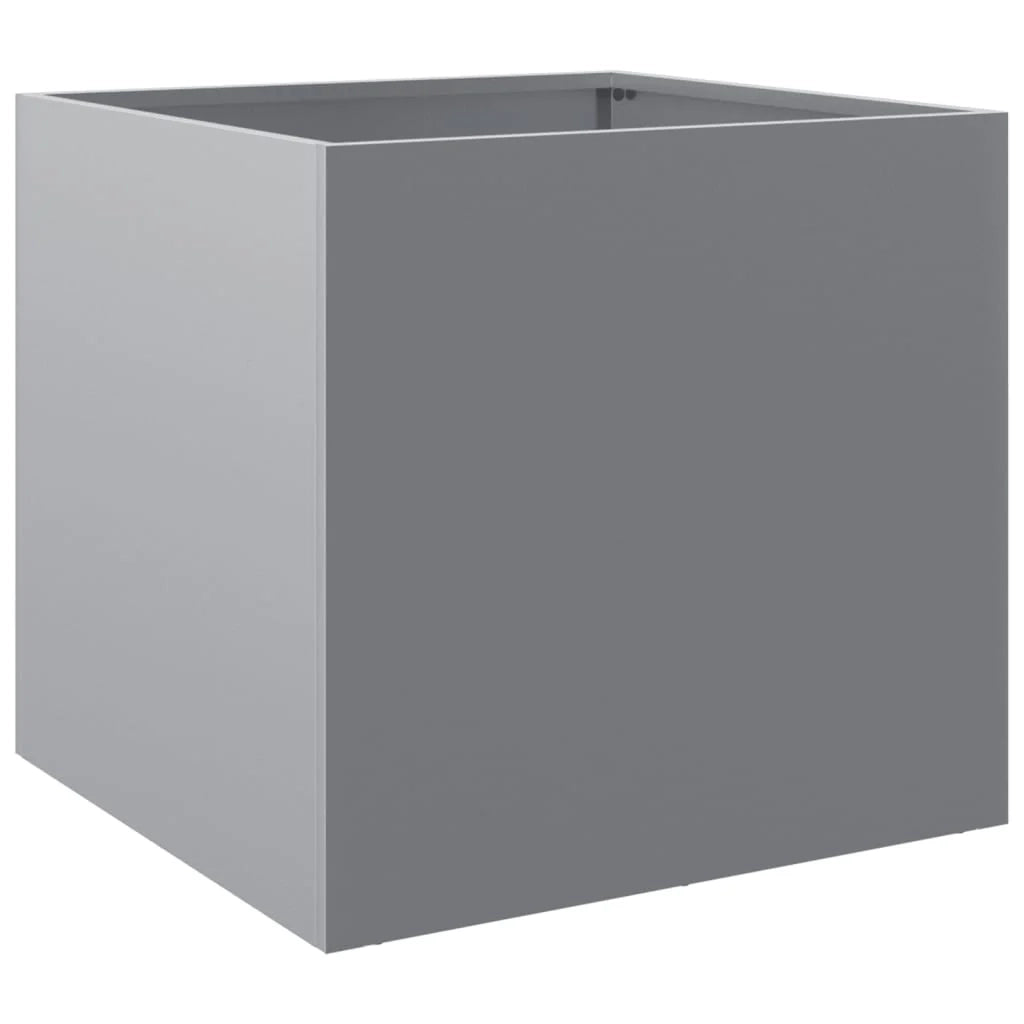 Fioriera rialzata per piante fiori giardino terrazze set da 2 argento 42 x 40 x 39 cm acciaio zincato argento 02_0039011