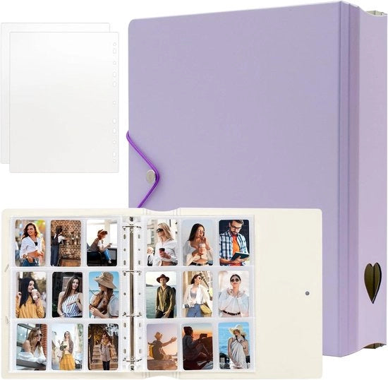 Album per pellicole istantanee - Adatto a diversi stampanti fotografici e cartelle Kpop - Blu