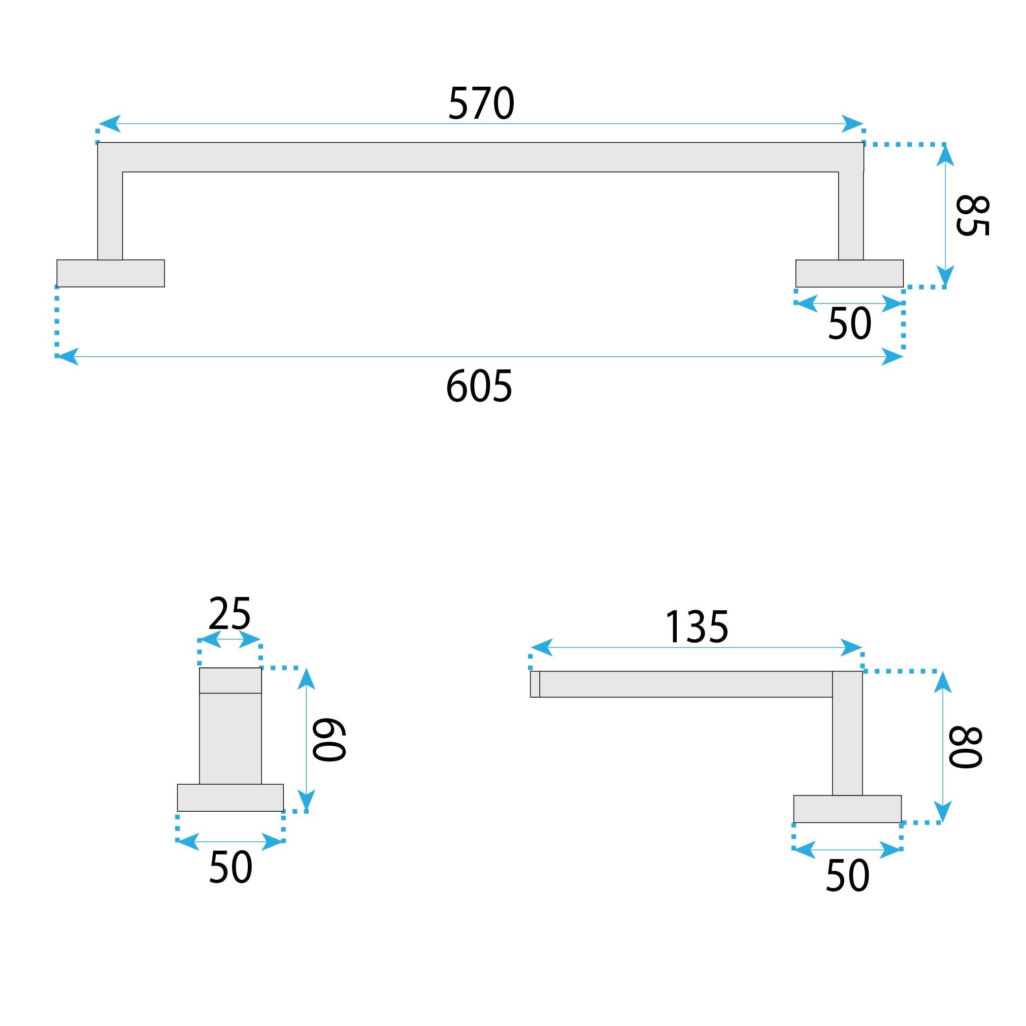 Set Accessori Da Bagno Rio Gold 4 Pezzi