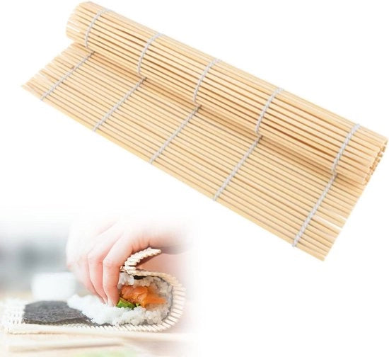 Mat di Rollo Sushi in Bambù - Strumento per la Preparazione del Sushi - Adatto per Principianti e Esperti Mat di Bambù