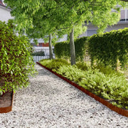 Bordura per Prato 50 pcs 10 x 103 cm Acciaio Corten Ruggine 821891